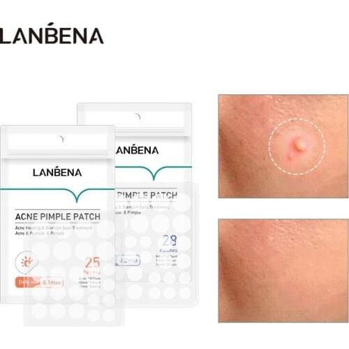 LANBENA Acne Pimple Patch Daily Night Use 25 Patches Acne Healing Blemish Spot Treatment Invisible Acne Removal Face Skin Care