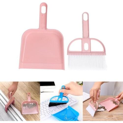 Mini Desktop Cleaning Brush Keyboard Brush Small Broom Dustpans Set Desktop Sweeper Garbage Cleaning Shovel Home Office Decor