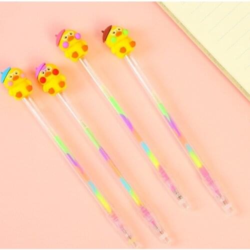 20 PCs Gel Pens Set New Cute Cartoon Duck Office Signature Pen Washable Handle Student Kawaii Learning Stationery Wholesale