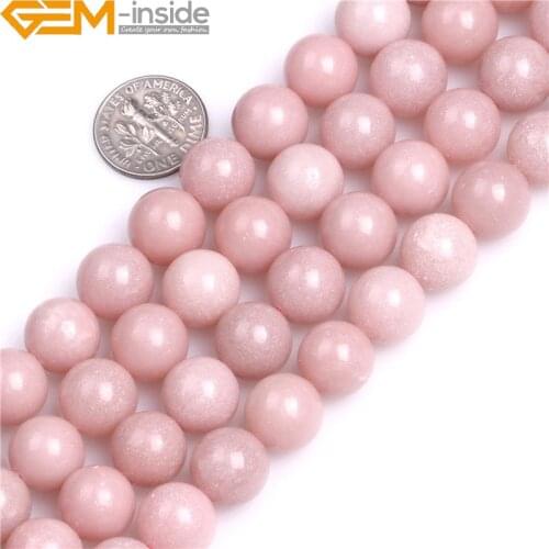 Natural AAA Grade Round Pink Opal Beads For Jewelry Making Strand 15inch Semi Precious Stone Bracelet Necklace DIY Gift