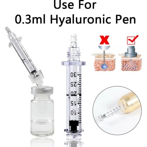 Disposable 0.5 ml Sterile Ampoule Needle Hyaluronic Acid Pen SyringeFor Atomizer Injection Gun Tool Wrinkle Lip Faciales Filler