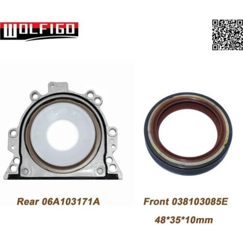 Front and Rear Main Oil Seal Crankshaft Seal Flange For Audi A4 Quattro TT VW Beetle Golf 06A103171A 038103085E 054 115 147 B