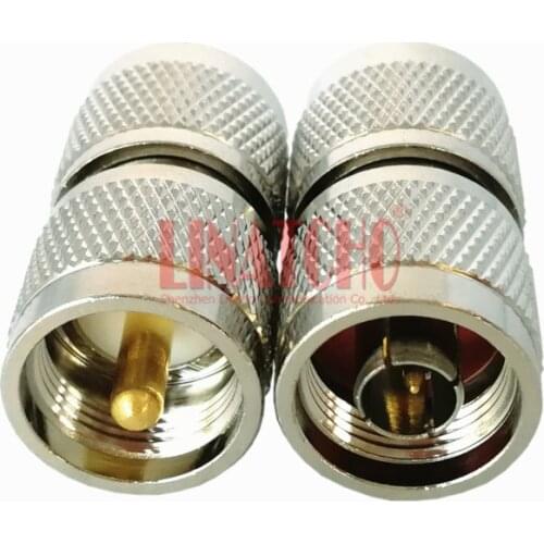 Copper nickel plating RF 50 ohm straight pl259 uhf male to n male antenna connector