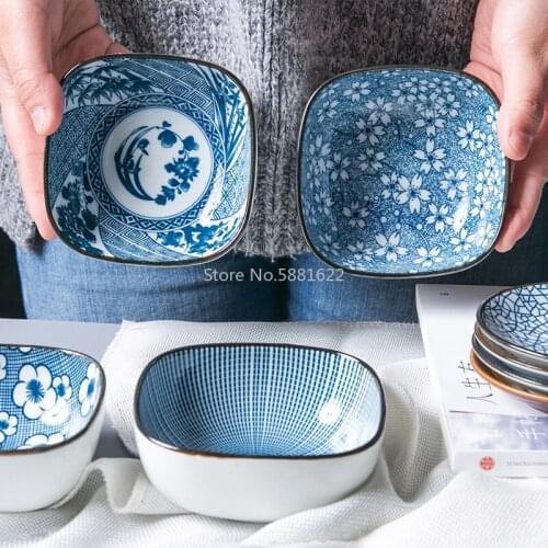 Japanese-style Tableware Small Dish Household Creative Personality Ceramic Dish Seasoning Bowl Seasoning Dish