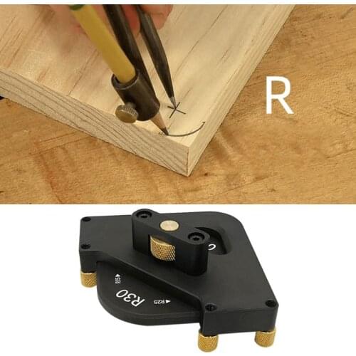 R15 R20 R25 R30 Woodworking Corner Quick Jig Template Tool for Router Trimmer