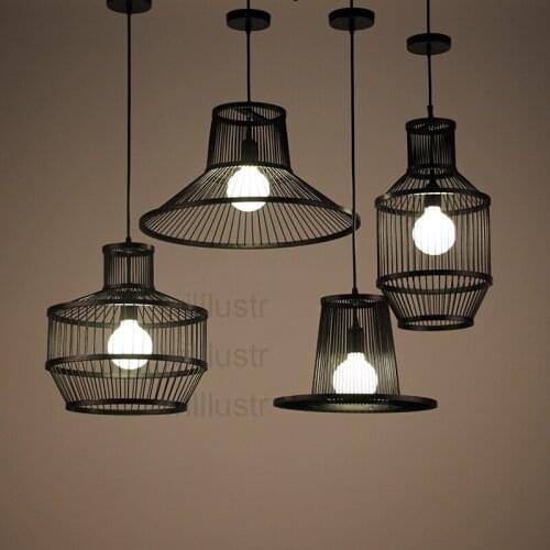 Willlustr modern bamboo pendant lamp natural hanging light hotel restaurant bar lounge wood suspension light handmade lighting