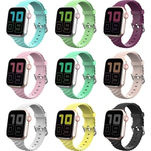 Sport Band for Apple Watch, iWatch Band Women, Silicone Strap Compatible with Apple Watch 6 Band Series SE/6/5/4/3/2/1