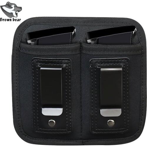Tactical Pistol Mag Holster Belt Neoprene Double Magazine Pouch
