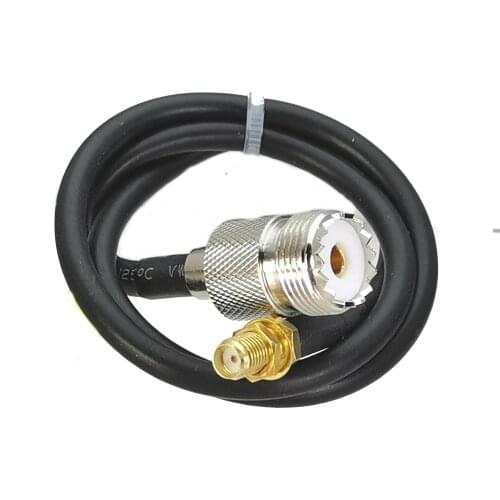 UHF SO239 female to SMA female bulkhead straight crimp RG58 cable RF jumper pigtail 4inch~10FT