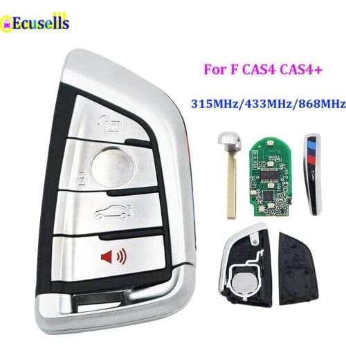 Smart 4 buttons 315mhz 433mhz 868MHZ Remote Key Keyless Entry fob for BMW F CAS4 5 7 Series X5 X6 2014 2015 2016 with insert key