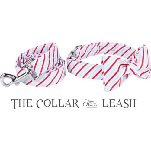 Unique Style Paws Dog and Cat Collar Fasion Designer Christmas Collar Print with Leash Set