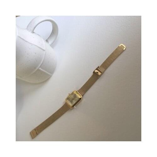 Vintage Womens watch art square quartz watch Korean chic fashion lady leisure Watch