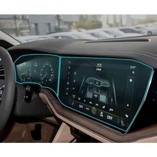 High Quality Car TPU Instrument Panel Dash Board Screen Guard Navigation LCD Cover Sticker Film For Volkswagen Touareg 2019