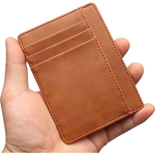 ZONGSHUMini RFID Wallets Card Clip Rfid Wallet Pu Credit Card Universal Card Bag For Women