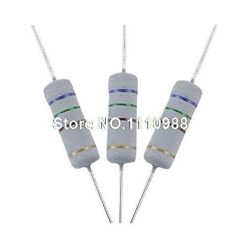 10 Pcs Through Hole Metal Oxide Film Resistors 3W 500V 750ohm