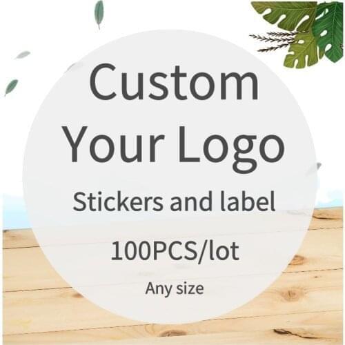 100PCS custom sticker and Customized LOGO/Wedding stickers/Design Your Own Stickers/Personalized stickers Food & Beverage Labels
