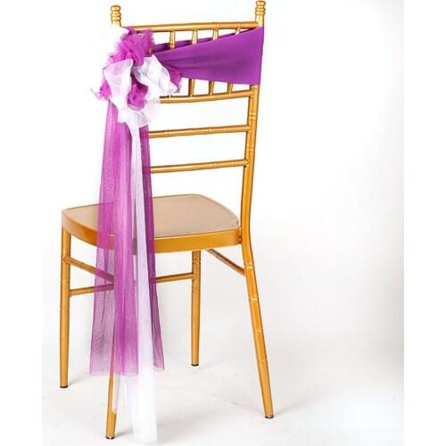 25pcs/lot Wedding Chiavari Chair Decoration White/Red Chair Sashes Stretch Lycra Chair Band For Hotel Banquet Party Decor