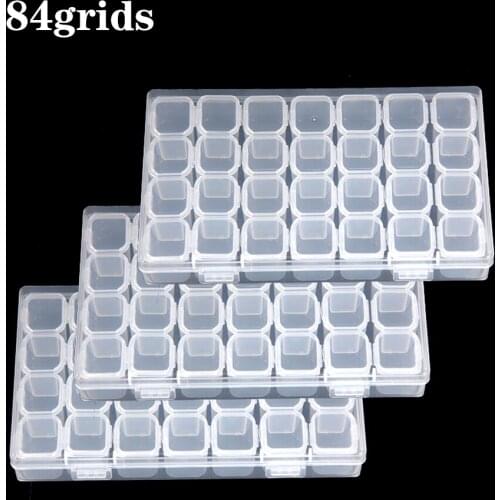 3Pack 28Grids Storage Box 5D Diamond Painting Storage Box Embroidery Accessories Jelwery Medcine Box Container Cross Stitch Kits