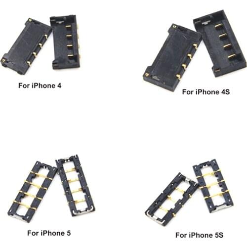 30pcs/lot 100% Genuine new for iPhone 4S 5S 5C 6 6 plus 4G 7 7 plus FPC Battery Connector Plug Clip on Motherboard