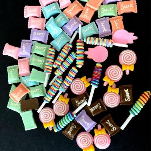 5pcs kawaii accessories Resin Nail Art Charms Candy 3D Nail Decoration nail supplies for professionals