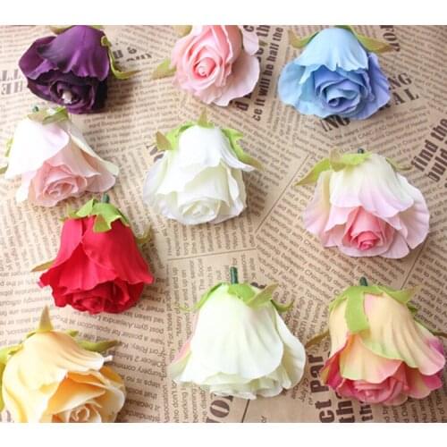 6CM mini silk rose heads,artificial roses decorative flowers for diy flower wreath,headdress,wrist corsage,wedding decoration