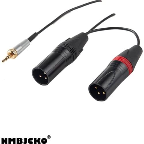 NMBJCKO 3.5mm audio plug with internal thread to 2* 3 Pin XLR male connectors extended audio assembled cables