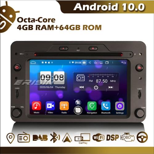 ES8720R Octa-Core 4G+64G CarPlay Android 10.0 Car Radio RDS GPS Navi WiFi Bluetooth OBD SD TPMS for Alfa Romeo Spider 159 Brera
