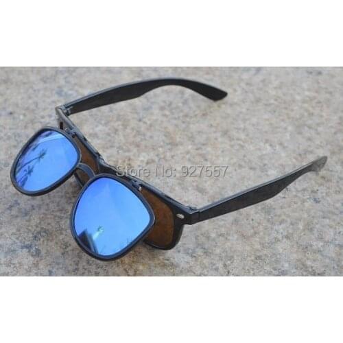 Free shipping black flip up diffraction glasses with heart diffraction glasses
