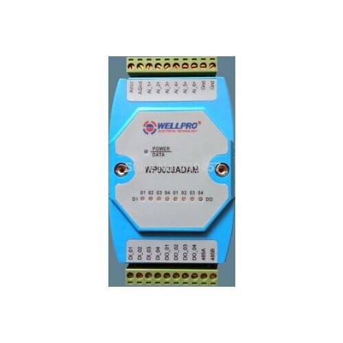 FREE SHIPPING Multifunctional data acquisition control module 6AI/4DI/4DO RS485 MODBUS