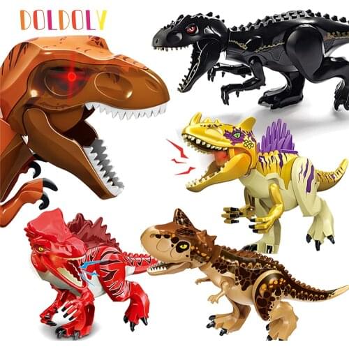 Large Dinosaurs Building Blocks For Moc Jurassic Dinosaurio Park World 2 For Kids Gifts Boys Toys Compatible City Figures Bricks