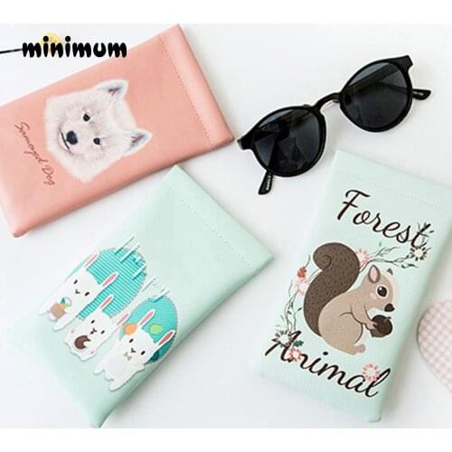 MINIMUM Soft Durable PU Leather Glasses Case Top Quality Portable Sunglasses Eyeglasses Storage Holder Eyewear Glasses Box