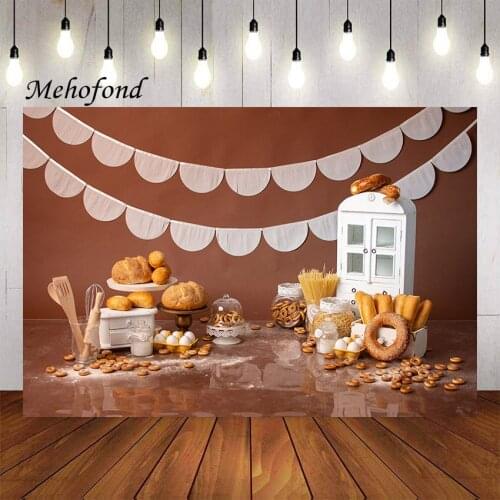 Mehofond Photography Background Donuts Bread Soild Color Wall Floor Newborn Baby Shower Kid Birthday Party Backdrop Photo Studio