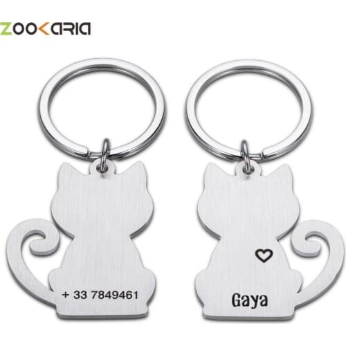 Custom Pet ID Tag Personalized Cat Collar Address Tags Plates For Dog ID Tag Necklace Medal With Engraving Puppy Accessories