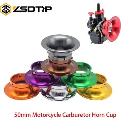 ZSDTRP Universl 50mm Motorcycle Air Filter Cleaner Interface Cup For PWK 21mm 24mm 26mm 28mm 30mm Carburetor