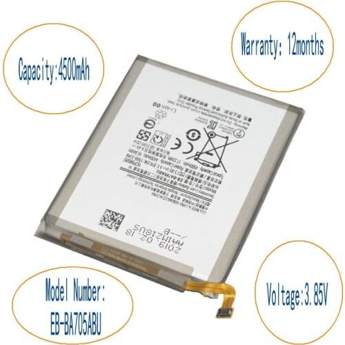 ISkyamS 10pcs/lot 4500mAh EB-BA705ABU Replacement Battery For Samsung Galaxy A70 A705 SM-A705 Authentic Phone Batteries