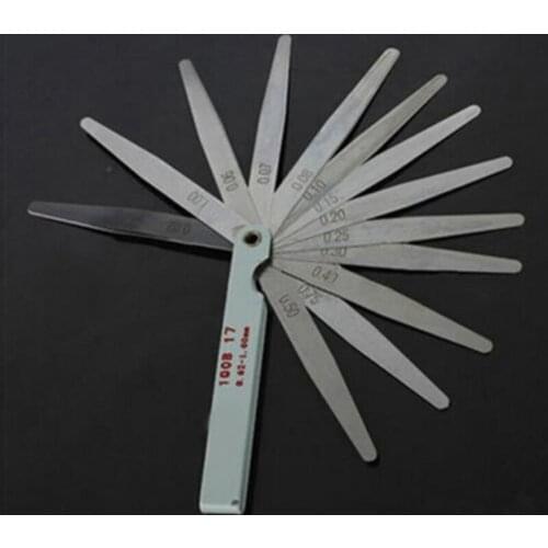Filler-Gauge Stainless-Steel Measuring Tool Multiple-Blades Feeler Metric 100B17