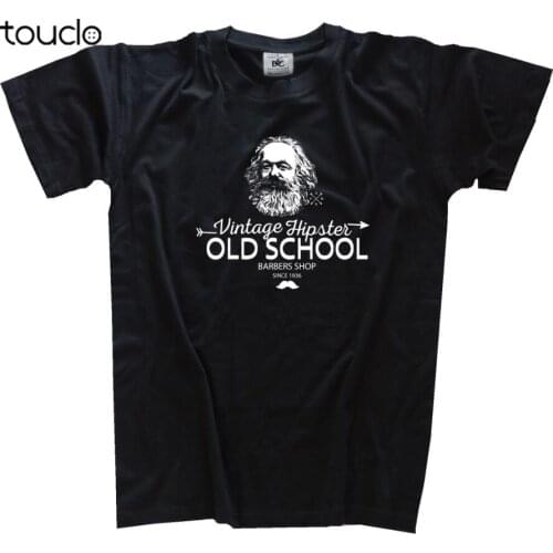 Karl Marx Vintage Hipster Barber Shop Communism Fun Slogans T-Shirt S - 3Xl