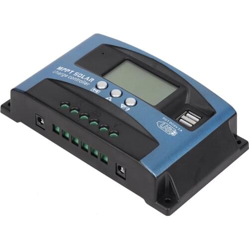 12V 24V Automatic Focusing MPPT Solar Charge Controller Dual USB LCD Display Industrial-Grade Master Chip 40A 50A 60A 100A