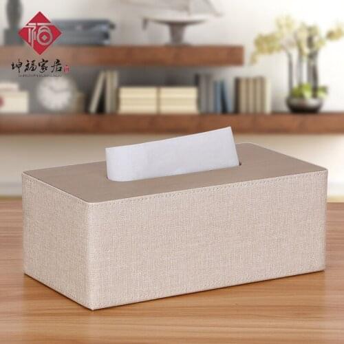 European Korea style PU leather tissue box hold Pattern House hold Home Office decoration tissue box covers tissue napkin box