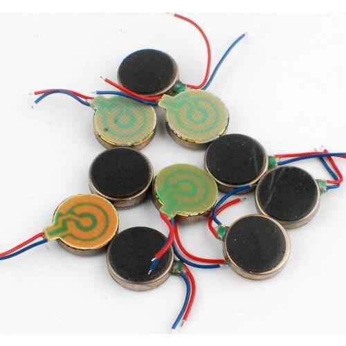SMALL SIZE! 10pcs Mini Coin Vibration Micro Motor brushless motor with cable 1.5 V/0.05A