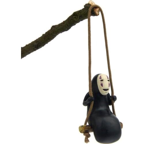 Cute Anime No Face Man Action Figure Model DIY Gardening Decor Doll Hanging Pendant for Home Decoration Christmas Kids Gift