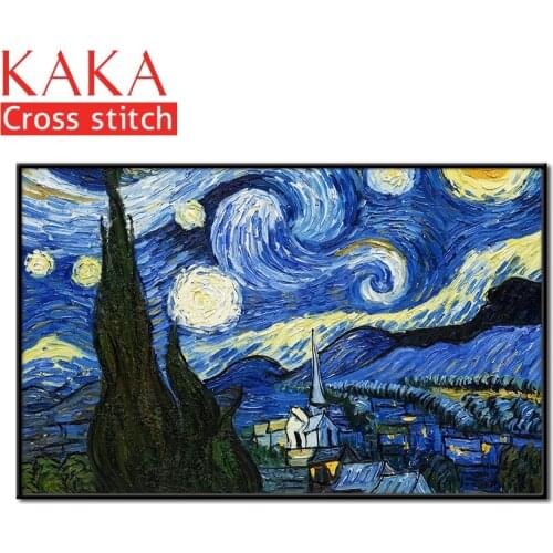 Cross stitch kits,Embroidery needlework sets with printed pattern,11CT-canvas for Home Decor Painting,Landscape Full NCKS050