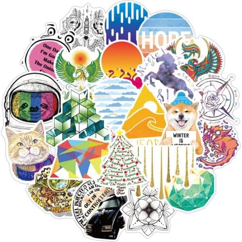 100pc Cute Small Fresh Aesthetic Stickers for Notebook Libretas Motorcycle Computer Helmet Laptop Bike Car Waterproof Sticker