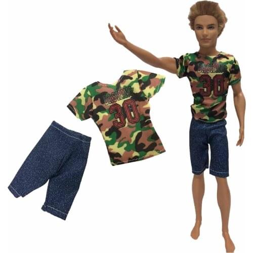 NK One Set Prince Ken Doll Clothes Fashion Suit Cool Outfit For Barbie Boy KEN Doll Best Childrens Presents Gift 0096A