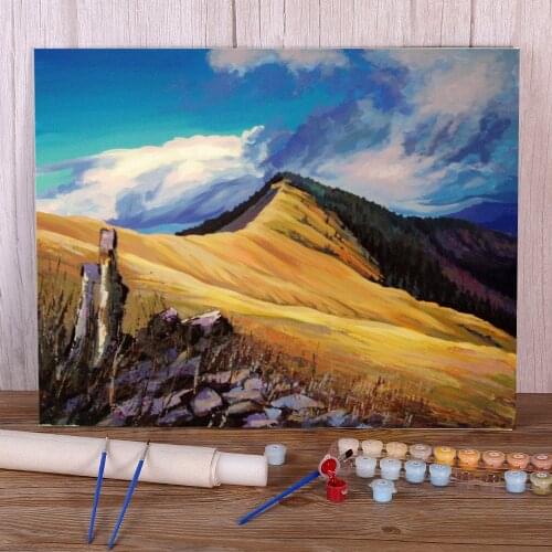 Landscape September Paint By Numbers Package Acrylic Paints 50*70 Canvas Painting Loft Wall Picture Kids Handicraft