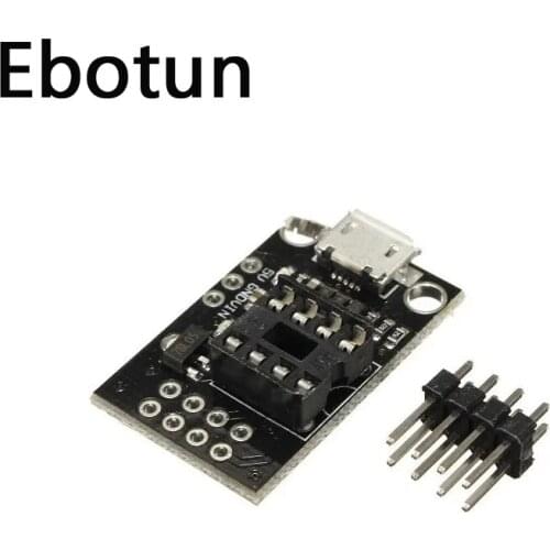 Pluggable Development Board For ATtiny13A/ATtiny25/ATtiny45/ATtiny85 Programming Editor Micro Usb Power Connector