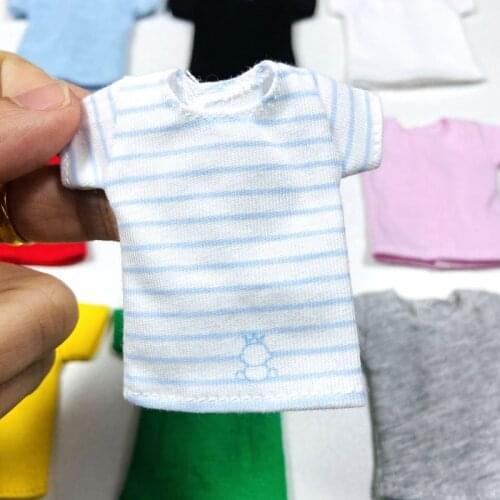 1PCS Casual Pure Color T-shirt for Blyth, azonen,1/6 Doll Clothes Accessories