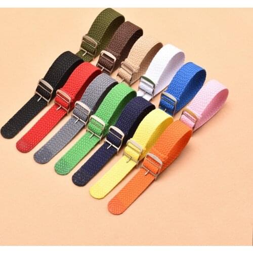 NATO Canvas Sport Watchband Colorful Band Nylon Weave Strap For Perlon Bracelet Accessories Belt 14mm 16mm 18mm 20mm 22mm