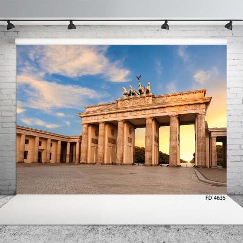 Luxury European Gate Photography Backdrops Customized Photo Backgrounds for Children Baby Portrait Photoshoot Photo Studio