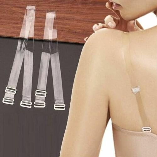 Detachable Clear Transparent Invisible Bra Strap Adjustable Shoulder Straps